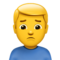 Man Frowning emoji on Apple